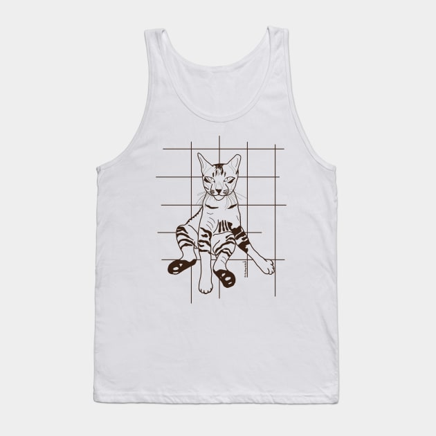 Koji the Singaporean Street Cat Tank Top by Namwuob